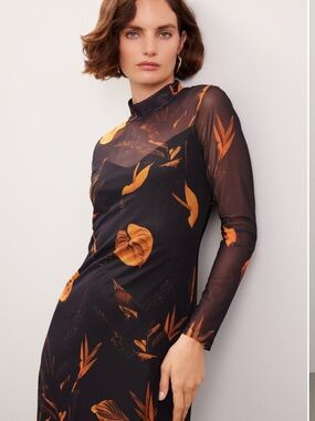 All Saints Hanna mesh dress